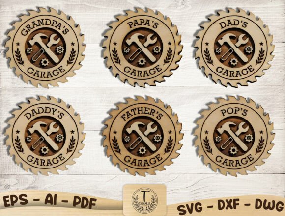 Download Father's Day Garage Sign SVG Bundle - Sign Collection