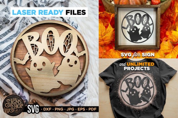 Download Boo Ghosts | Halloween SVG Sign - Sign Collection