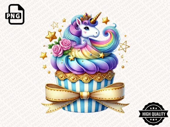 Download Watercolor Unicorn Cupcake Clipart PNG - Premium Resources