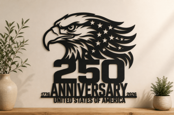 Download 250th Anniversary Eagle Wall Art SVG - Wall art svg Collection