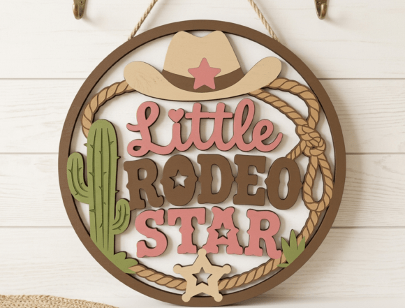 Download Little Rodeo Star Western Door Sign File - Sign Collection