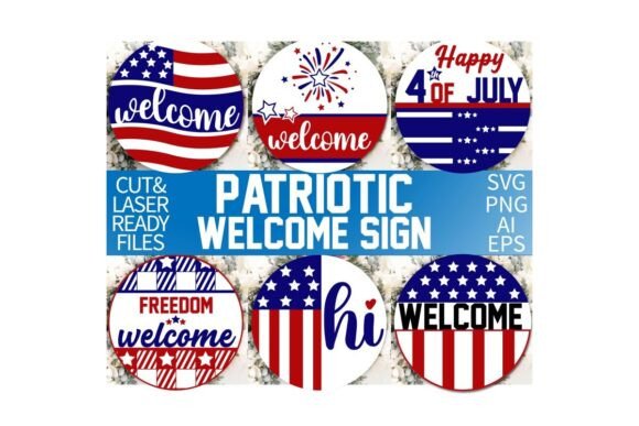 Download Patriotic Welcome Sign SVG PNG Bundle - Sign Collection