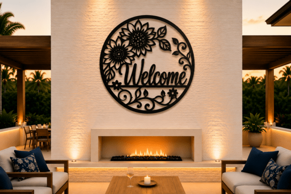 Download Welcome Sign Wall Art SVG Laser Cut File - Wall art svg Collection
