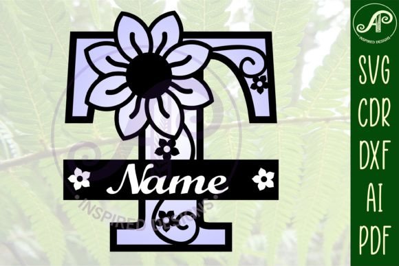 Download Letter T Flower Layer Monogram SVG File - Svg file Collection