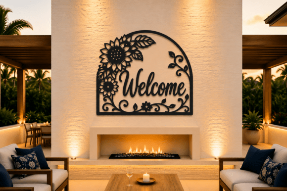 Download Welcome Sign Wall Art SVG Laser Cut File - Wall art svg Collection