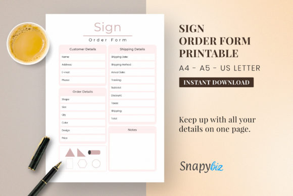 Download Sign Order Form Printable - Sign Collection