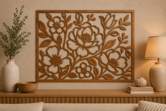 Download Laser Cut Floral Wall Panel SVG File - Svg file Collection