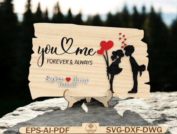 Download Personalized Couple Wood Sign Laser Cut - Sign Collection
