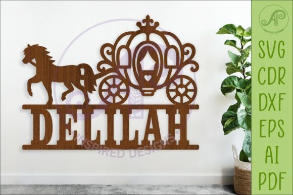 Download Princess Carriage Name Sign, Carriage - Sign Collection