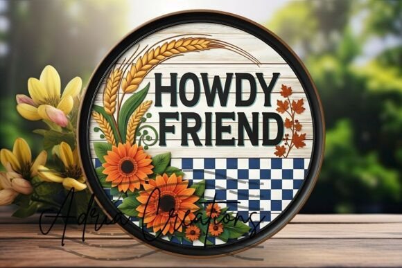 Download Howdy Friend Door Sign, Western Coaster - Sign Collection