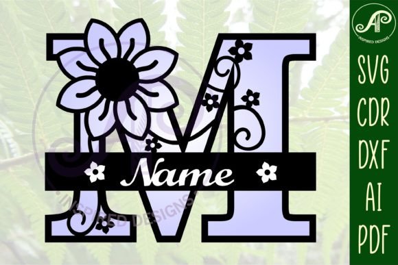 Download Letter M Flower Layer Monogram SVG File - Svg file Collection