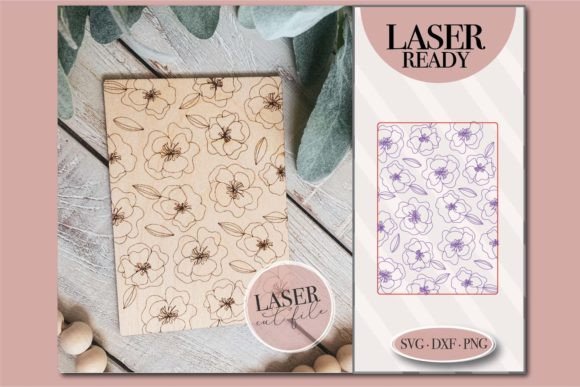 Download Rectangle Floral Sign Laser SVG - Sign Collection