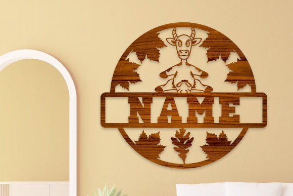 Download Cow Name Sign Svg Laser Cut - Sign Collection