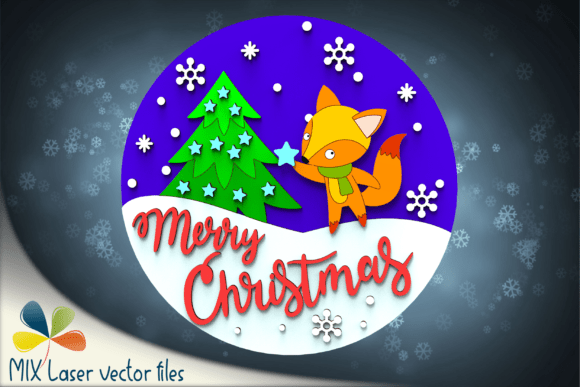 Download Fox Christmas Sign Laser SVG File - Sign Collection