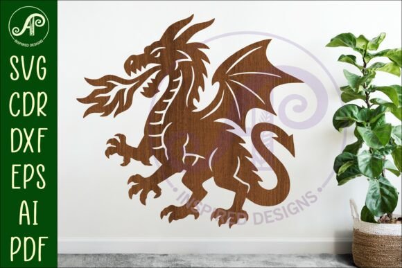 Download Dragon Wall Art Sign, SVG File. D3 - Sign Collection
