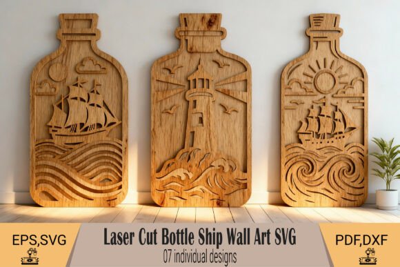 Download Ship-in-Bottle Wall Art SVG - Wall art svg Collection