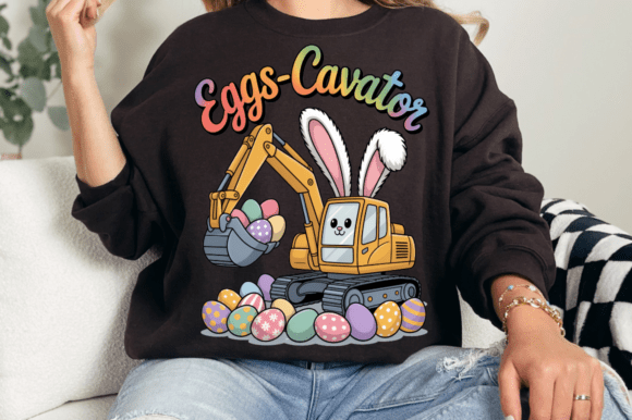Download Easter Eggs-Cavator Excavator PNG Design - Sign Collection