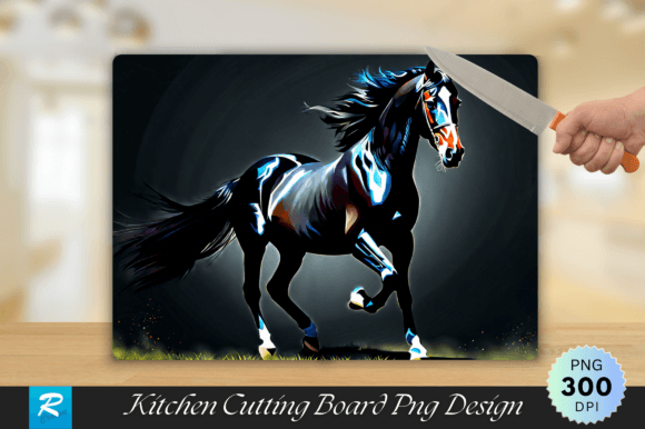 Download Black Horse Cutting Board PNG Design - Sign Collection