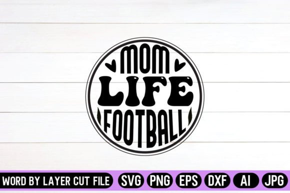 Download Mom Life Football Round Sign SVG Design - Sign Collection