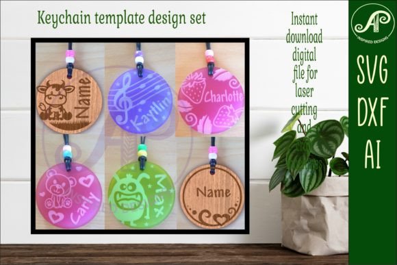 Download 6 Bag Tag Design Set 1 Keychain DIGITAL - Sign Collection