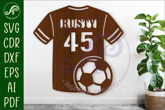 Download Soccer Shirt Name Sign Svg Laser Cut - Sign Collection