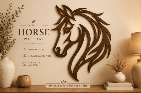 Download Horse Head Wall Art SVG,Laser Cut Files - Wall art svg Collection