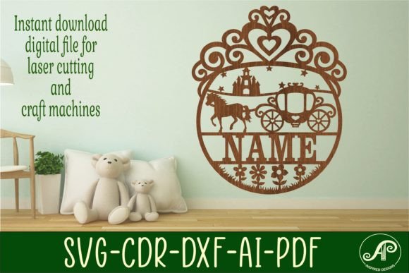 Download Princess Theme Name Sign SVG - Sign Collection